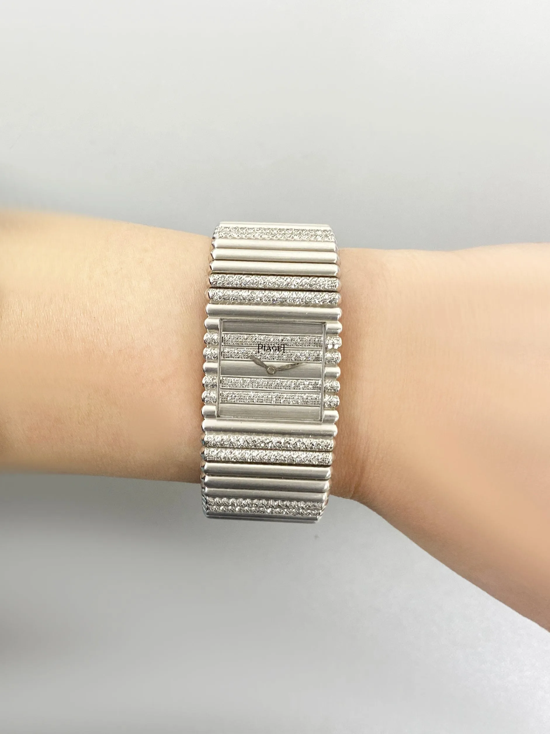 Piaget Polo Square 7131 C151 Diamond 18K White Gold Watch