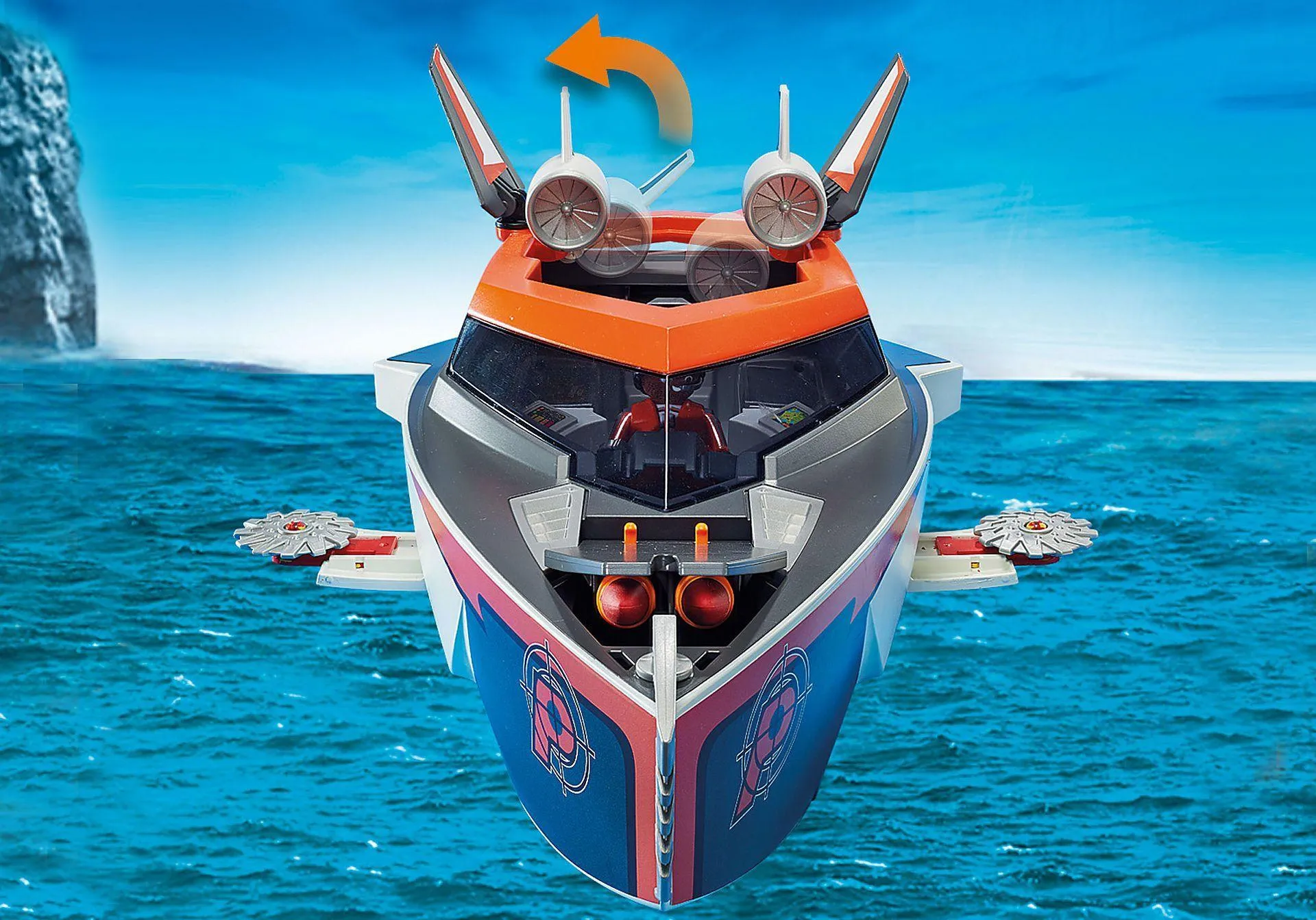 Playmobil 70002 SPY TEAM Turboship Top Agents Playset