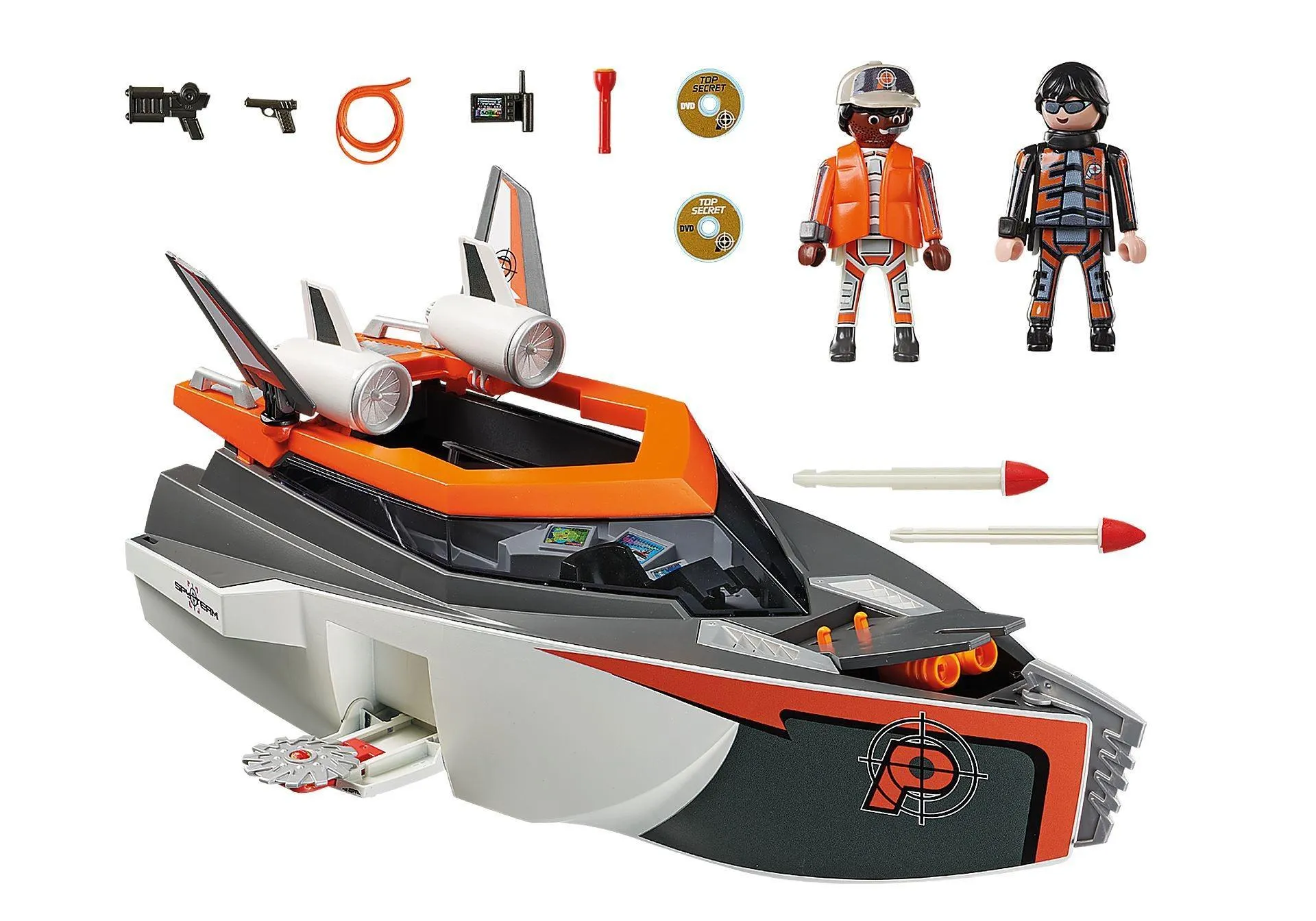 Playmobil 70002 SPY TEAM Turboship Top Agents Playset