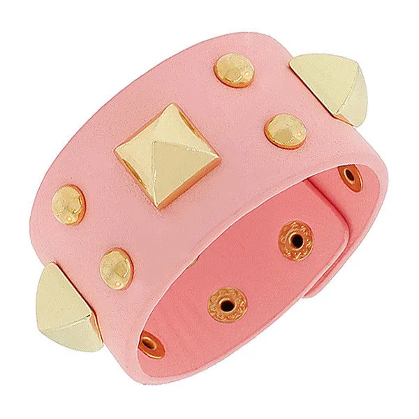 Pretty Pink Spikes Bracelet