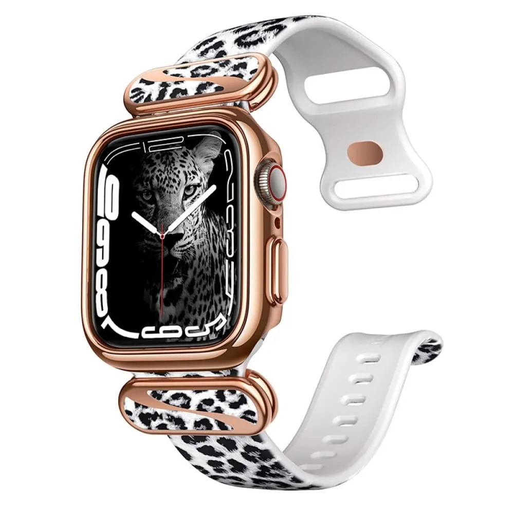 Protective Case with Adjustable Soft Strap Band for Apple Watch 7 6e 5 4