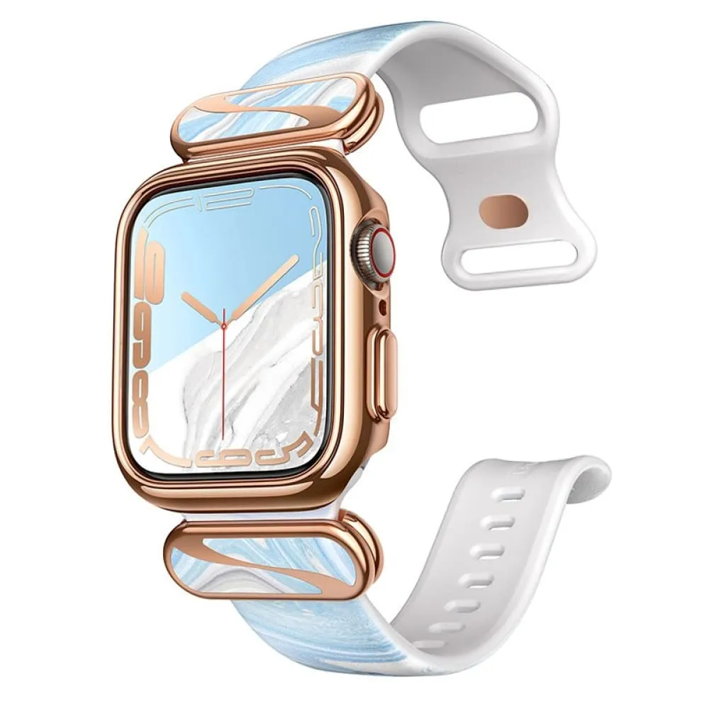 Protective Case with Adjustable Soft Strap Band for Apple Watch 7 6e 5 4