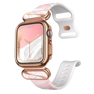 Protective Case with Adjustable Soft Strap Band for Apple Watch 7 6e 5 4
