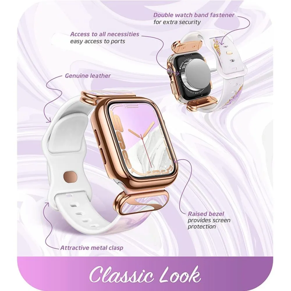Protective Case with Adjustable Soft Strap Band for Apple Watch 7 6e 5 4