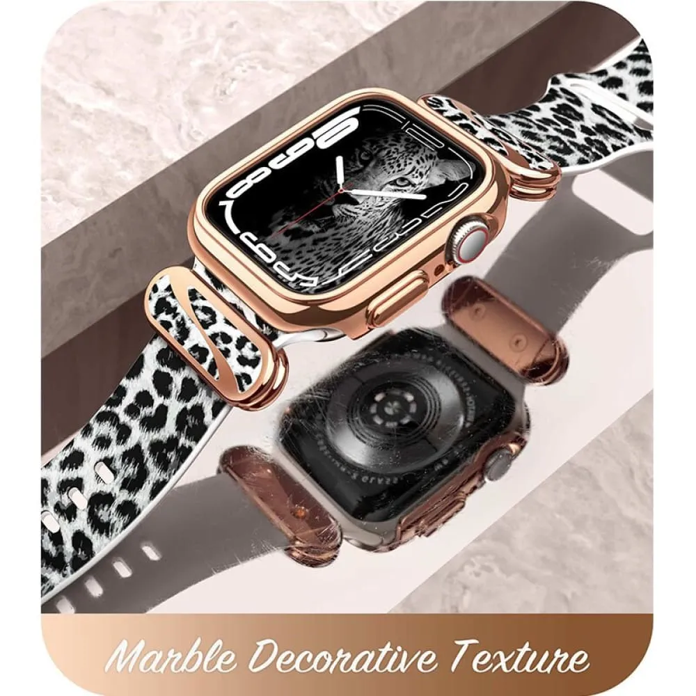 Protective Case with Adjustable Soft Strap Band for Apple Watch 7 6e 5 4