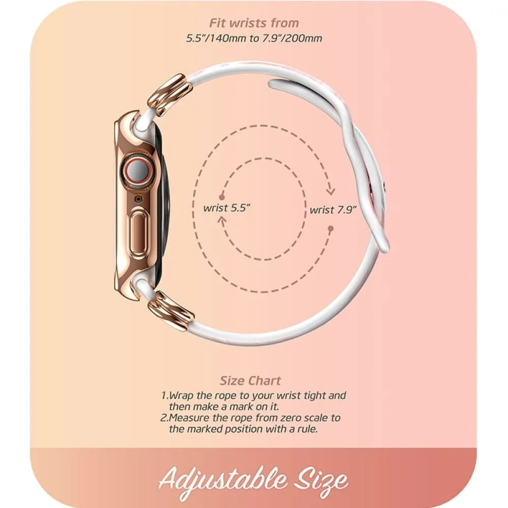 Protective Case with Adjustable Soft Strap Band for Apple Watch 7 6e 5 4