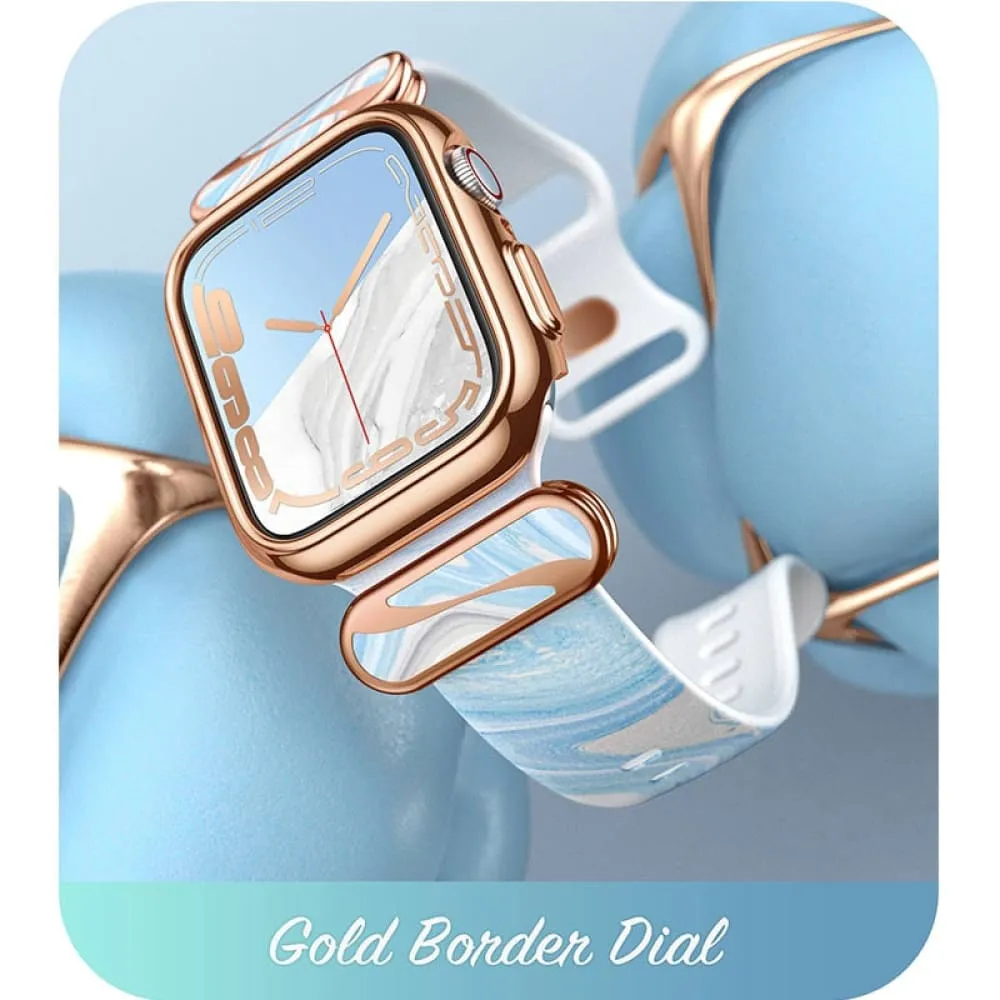 Protective Case with Adjustable Soft Strap Band for Apple Watch 7 6e 5 4