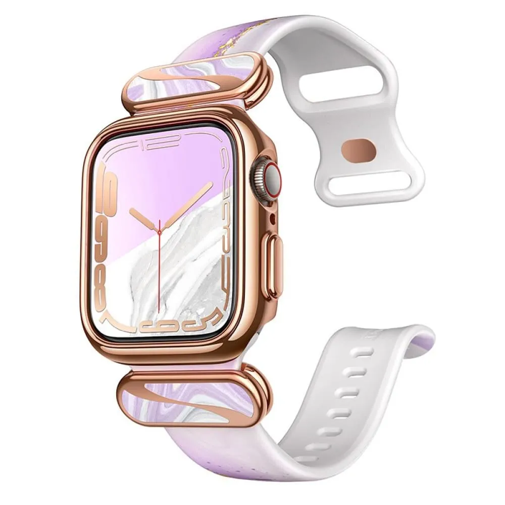 Protective Case with Adjustable Soft Strap Band for Apple Watch 7 6e 5 4
