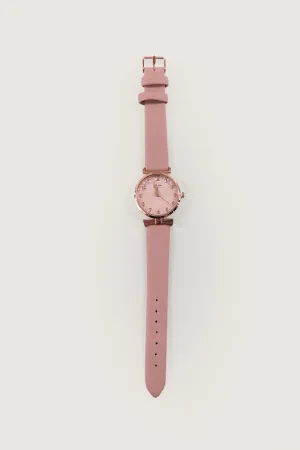 PU Strap Round Watch