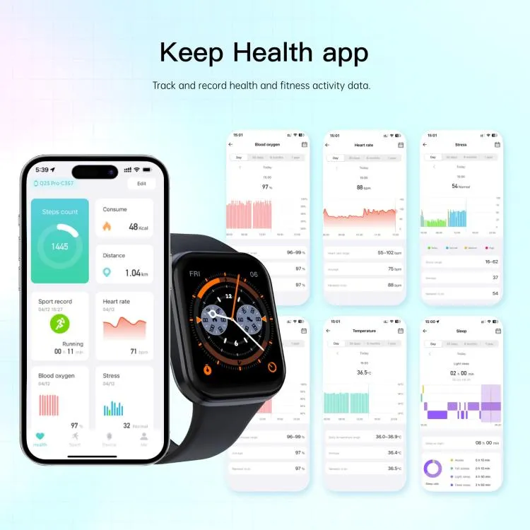 Q23 Pro 1.83 inch Color Screen IP68 Waterproof Bluetooth Call Smart Watch, Support Health Monitoring(White)