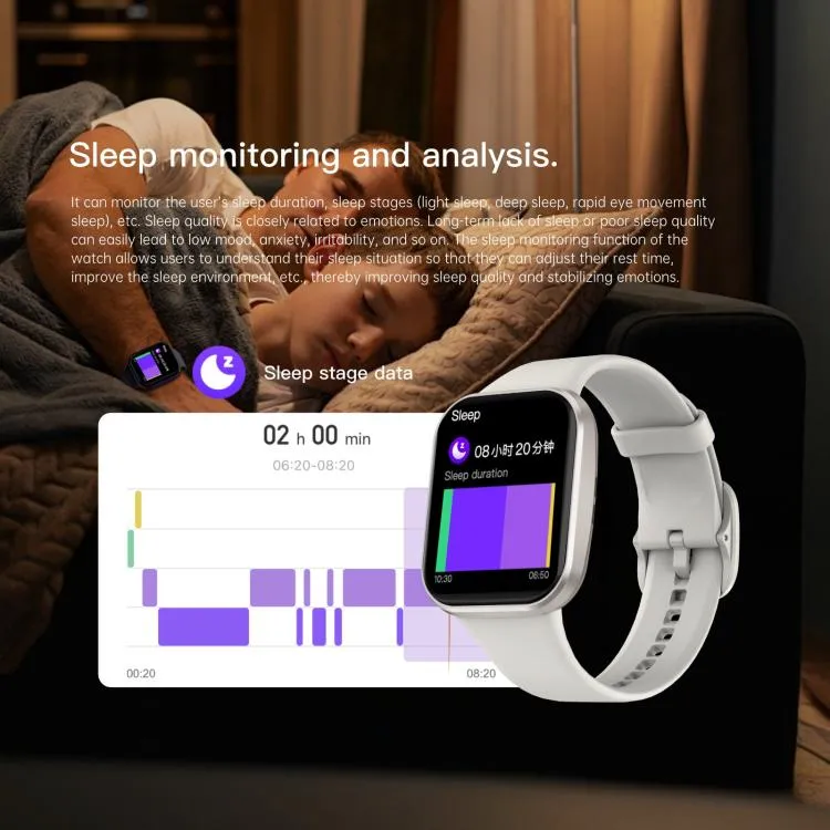 Q23 Pro 1.83 inch Color Screen IP68 Waterproof Bluetooth Call Smart Watch, Support Health Monitoring(White)