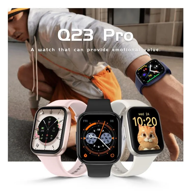 Q23 Pro 1.83 inch Color Screen IP68 Waterproof Bluetooth Call Smart Watch, Support Health Monitoring(White)