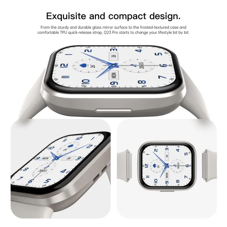 Q23 Pro 1.83 inch Color Screen IP68 Waterproof Bluetooth Call Smart Watch, Support Health Monitoring(White)