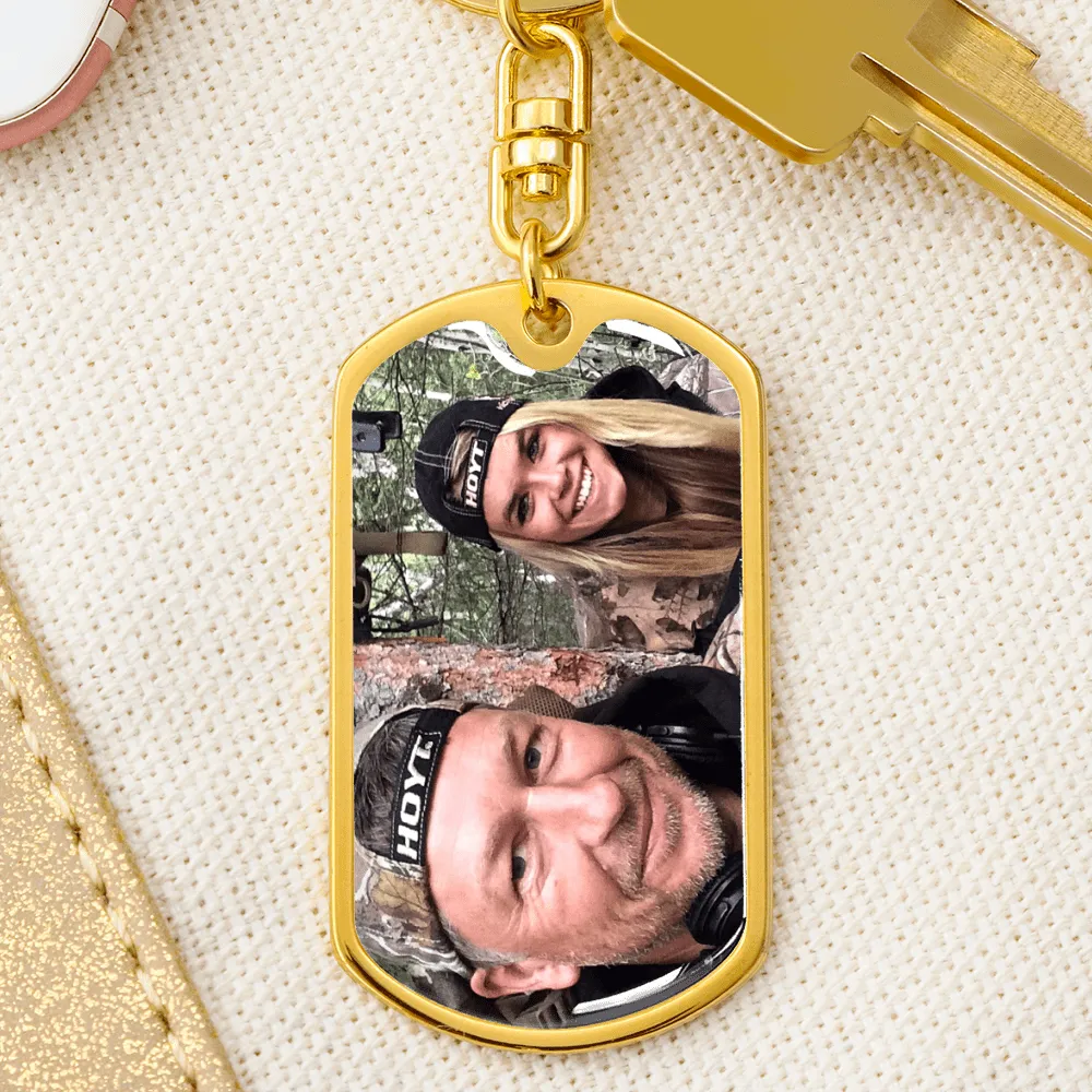 "Dear Dad - I Will Always Be Your Hunting Buddy" - Custom Keychain