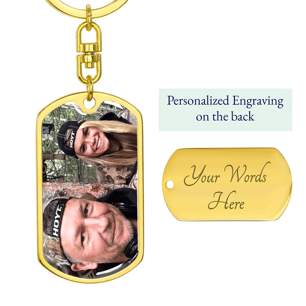 "Dear Dad - I Will Always Be Your Hunting Buddy" - Custom Keychain