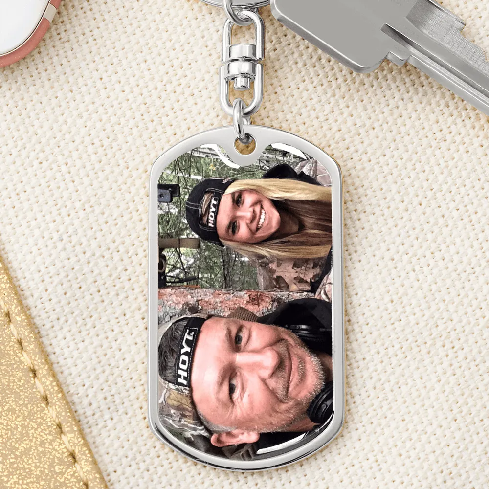 "Dear Dad - I Will Always Be Your Hunting Buddy" - Custom Keychain