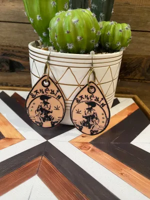 Ranchin' Leather Earrings