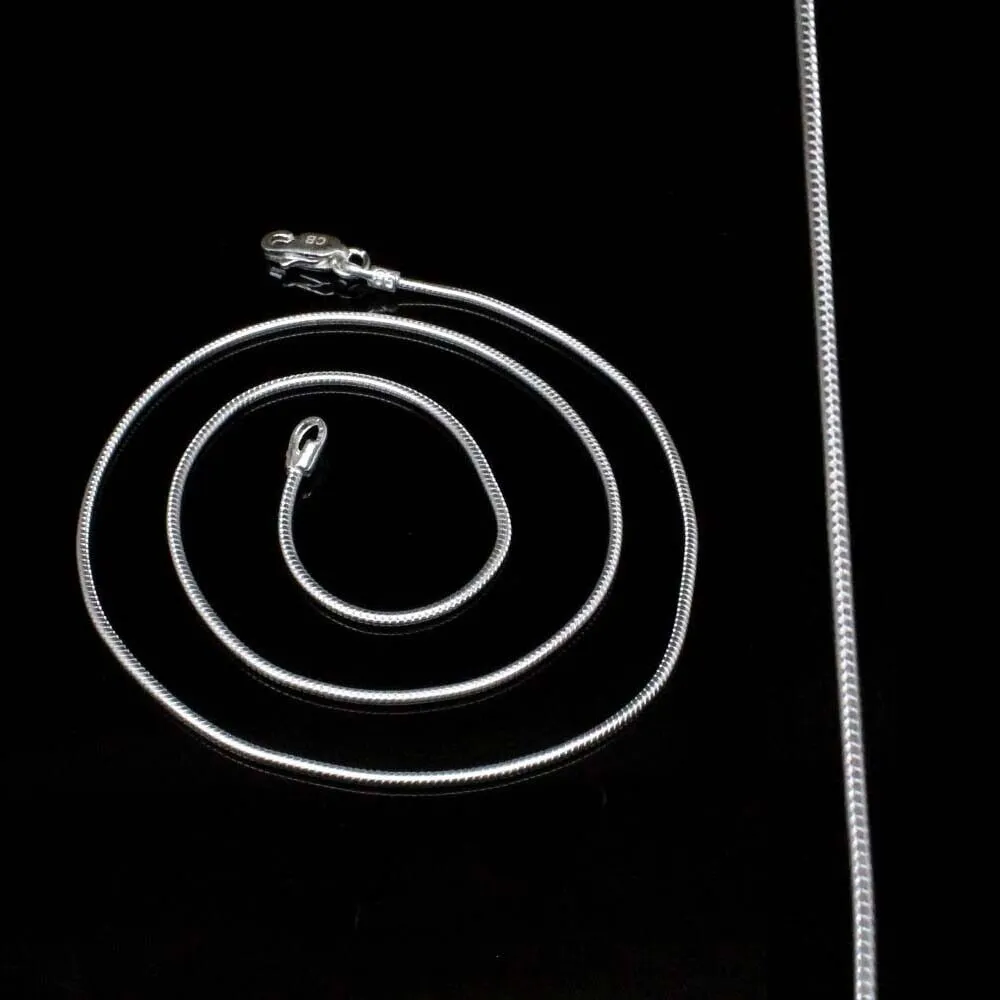 Real Solid 925 Sterling Silver Link Design Women Neck Chain