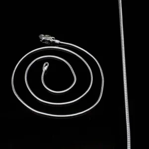 Real Solid 925 Sterling Silver Link Design Women Neck Chain