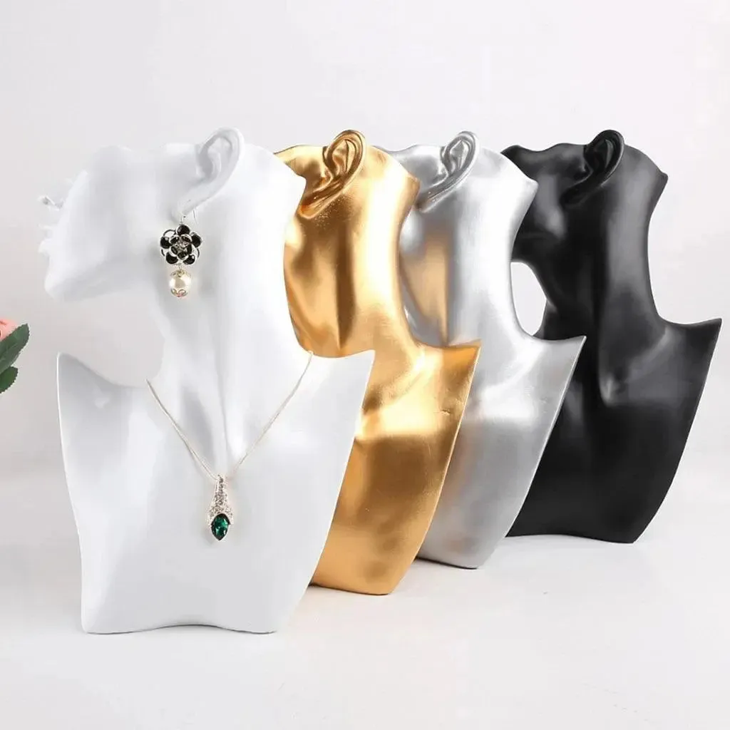 Resin Jewelry Mannequin Pendant Necklace Display Bust for Earring Holder Display Window Display Rack