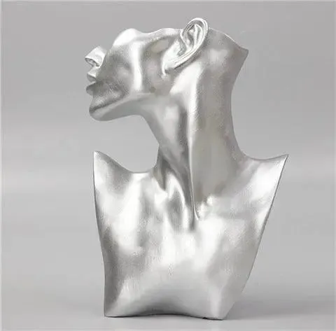 Resin Jewelry Mannequin Pendant Necklace Display Bust for Earring Holder Display Window Display Rack