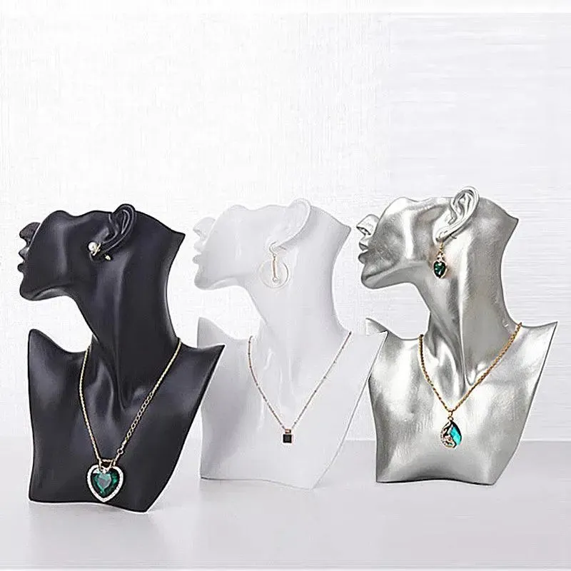 Resin Jewelry Mannequin Pendant Necklace Display Bust for Earring Holder Display Window Display Rack