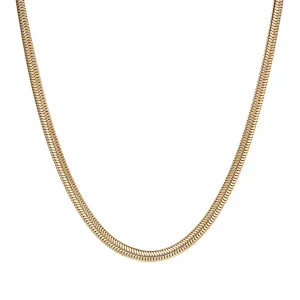 Retro Vintage Snake Necklace 10k Yellow Gold 16" Choker Length Fine Jewelry