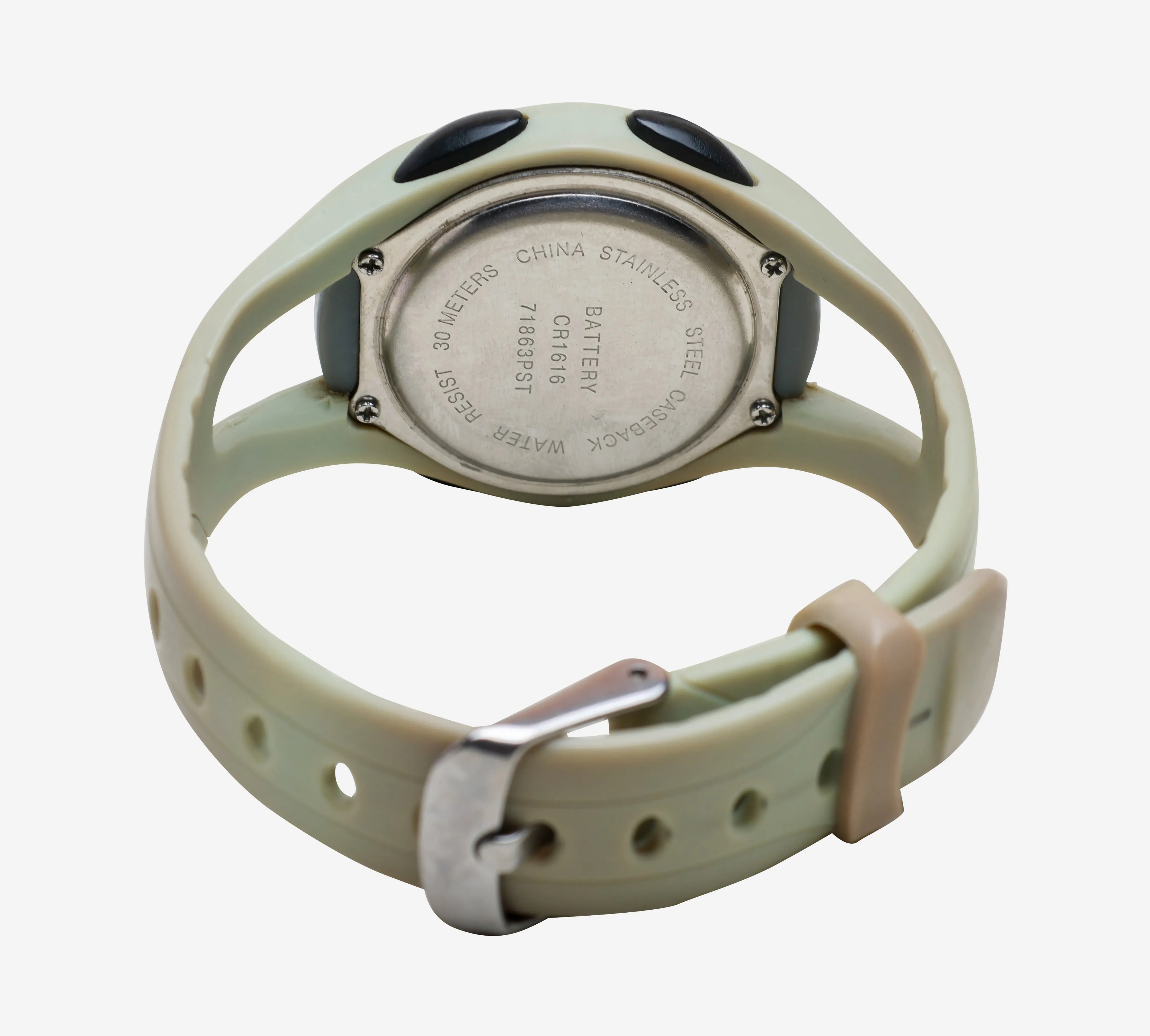 Rewound Blue and Cream Quartz Digital Watch
