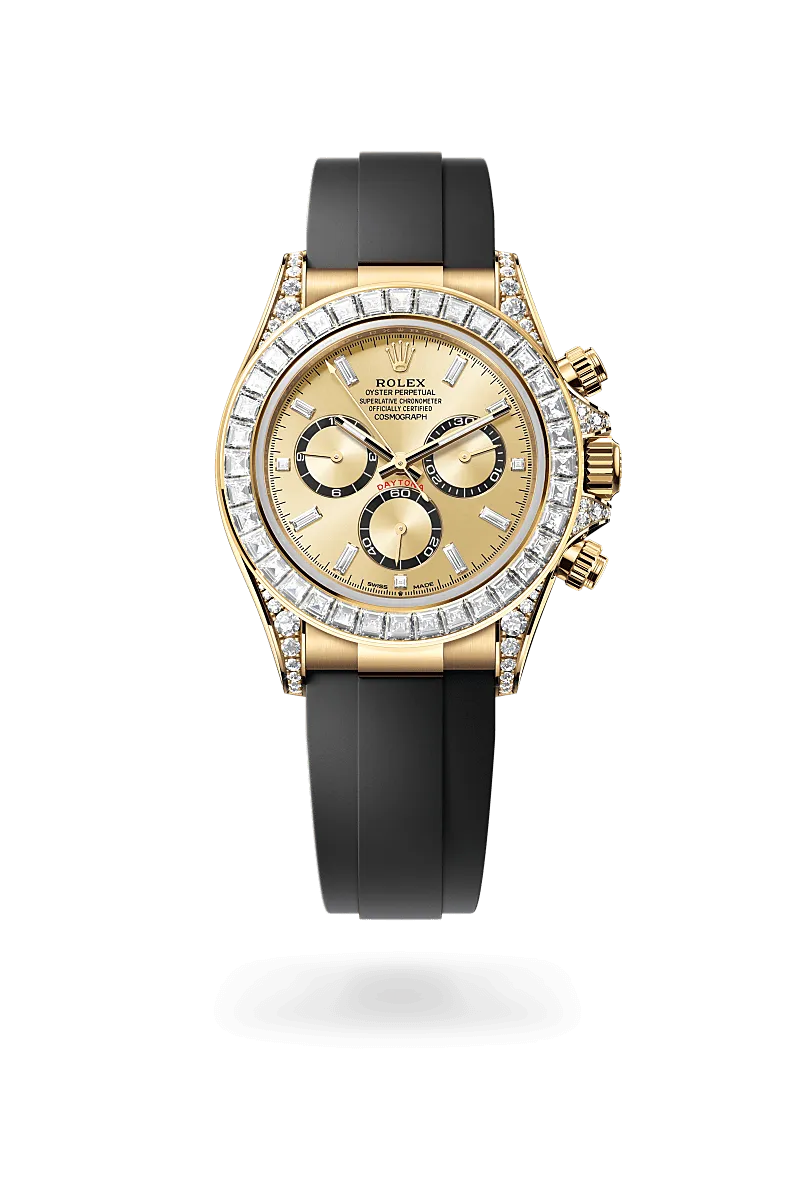 Rolex Cosmograph Daytona in 18 kt yellow gold with lugs set with diamonds, M126538TBR-0004 | Schwanke-Kasten Jewelers
