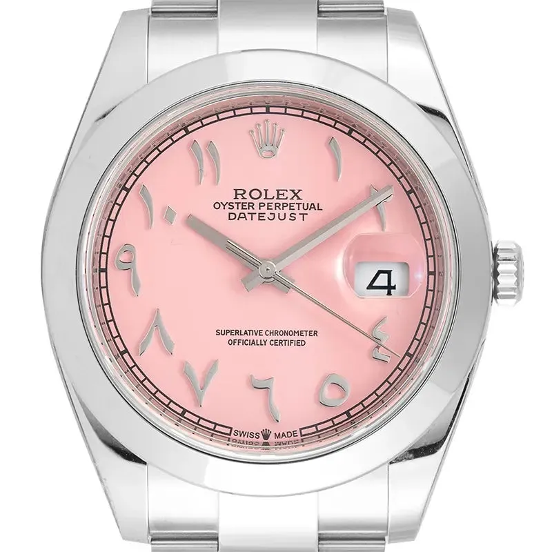 Rolex Datejust 41 126300 Stainless Steel with Custom Salmon/Arabic Dial 126300