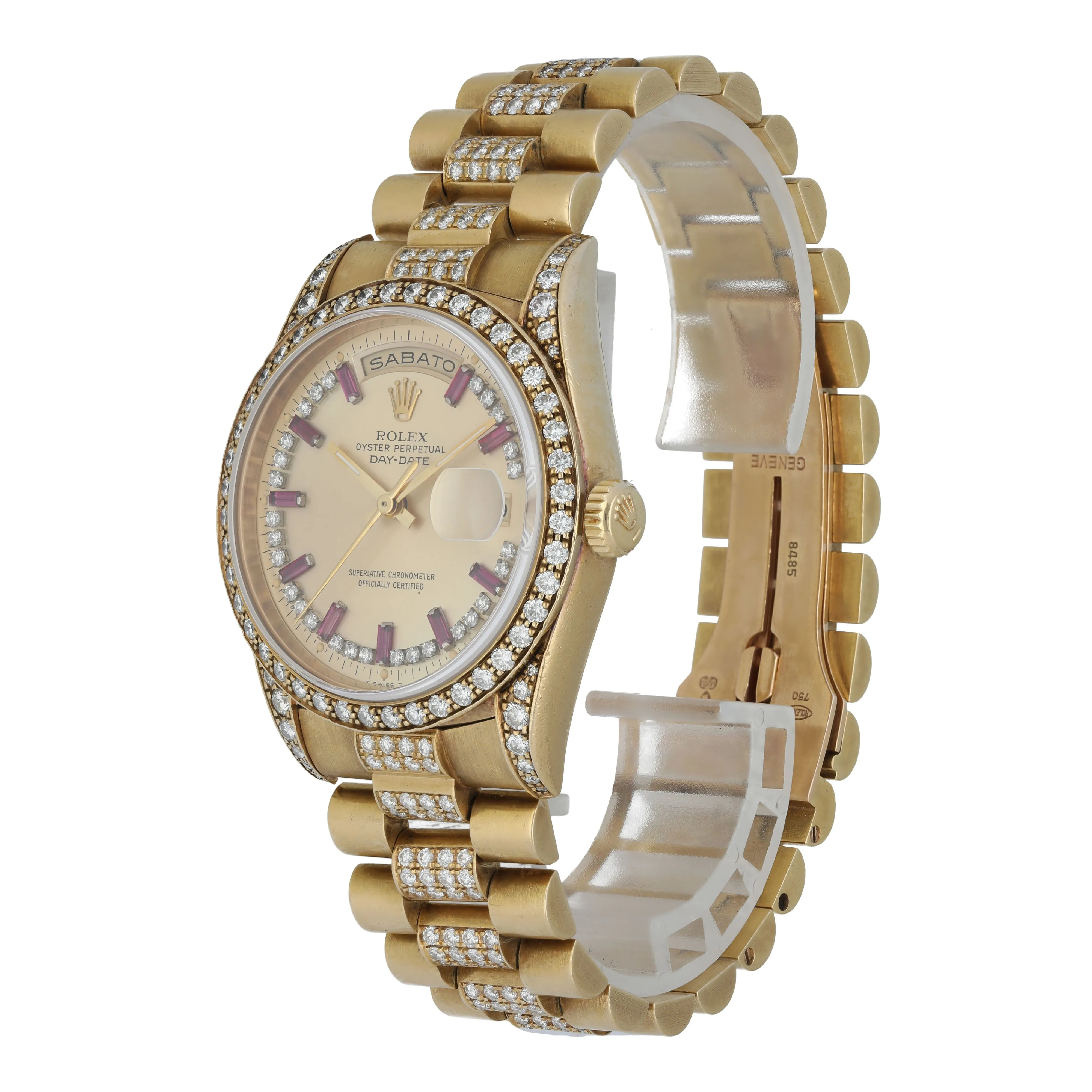 Rolex Day Date 18388 Yellow Gold Diamond Men's Watch