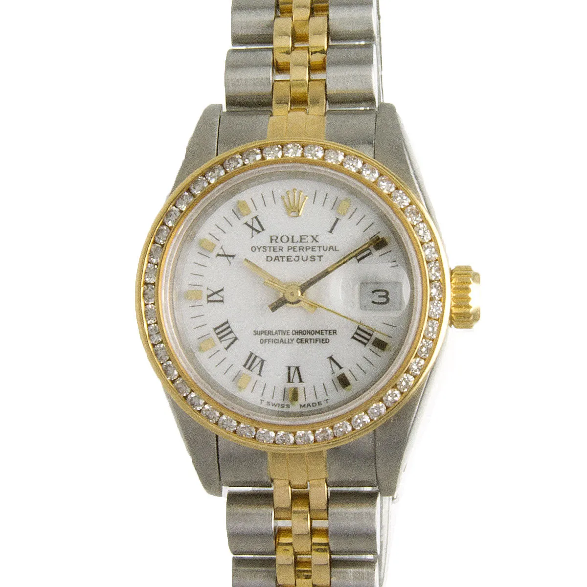 Rolex Lady Datejust SS/18K with Diamond Bezel