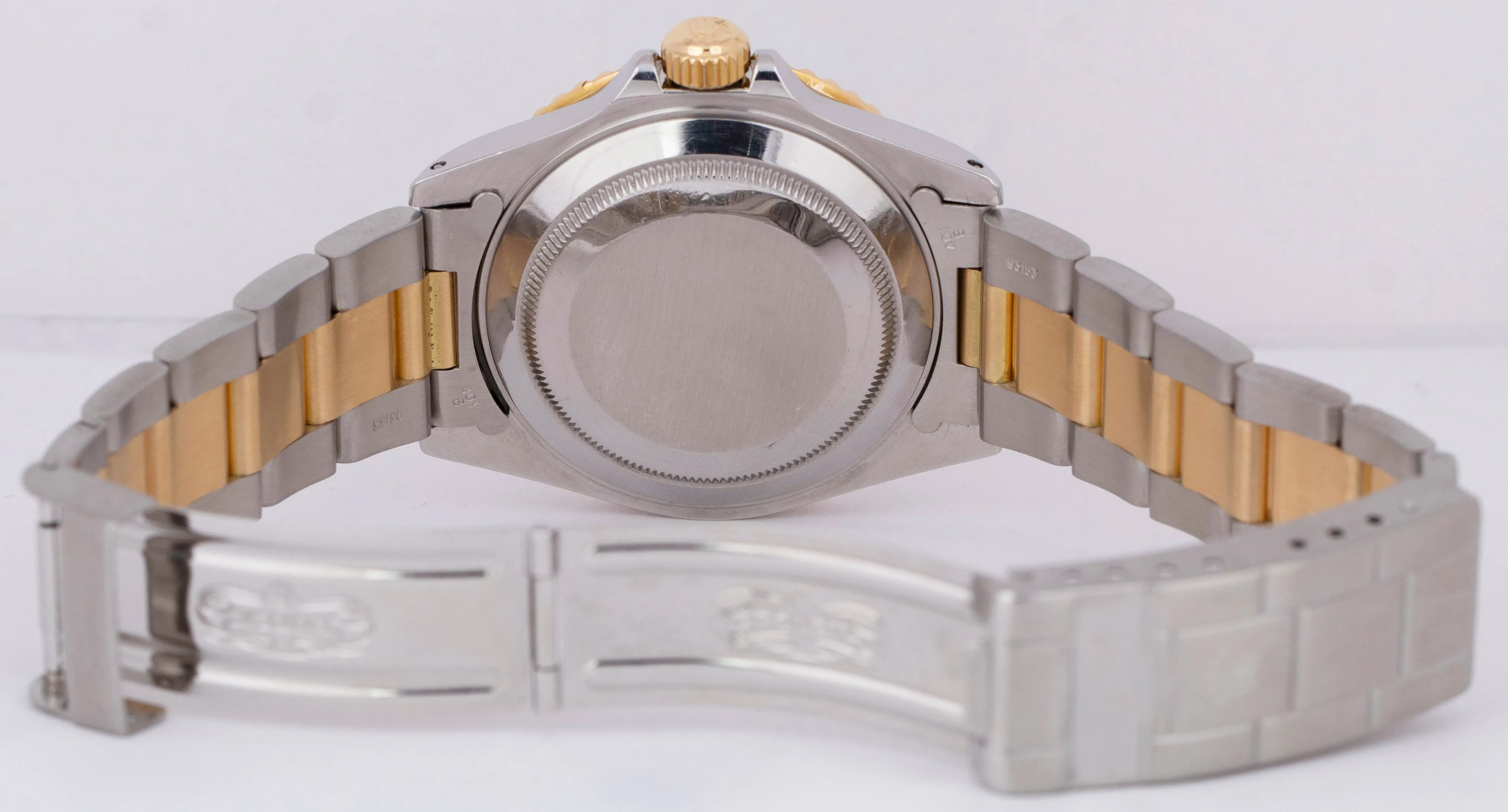 Rolex Submariner Date 40mm Blue Two-Tone 18K Yellow Gold Steel Watch 16613 LB