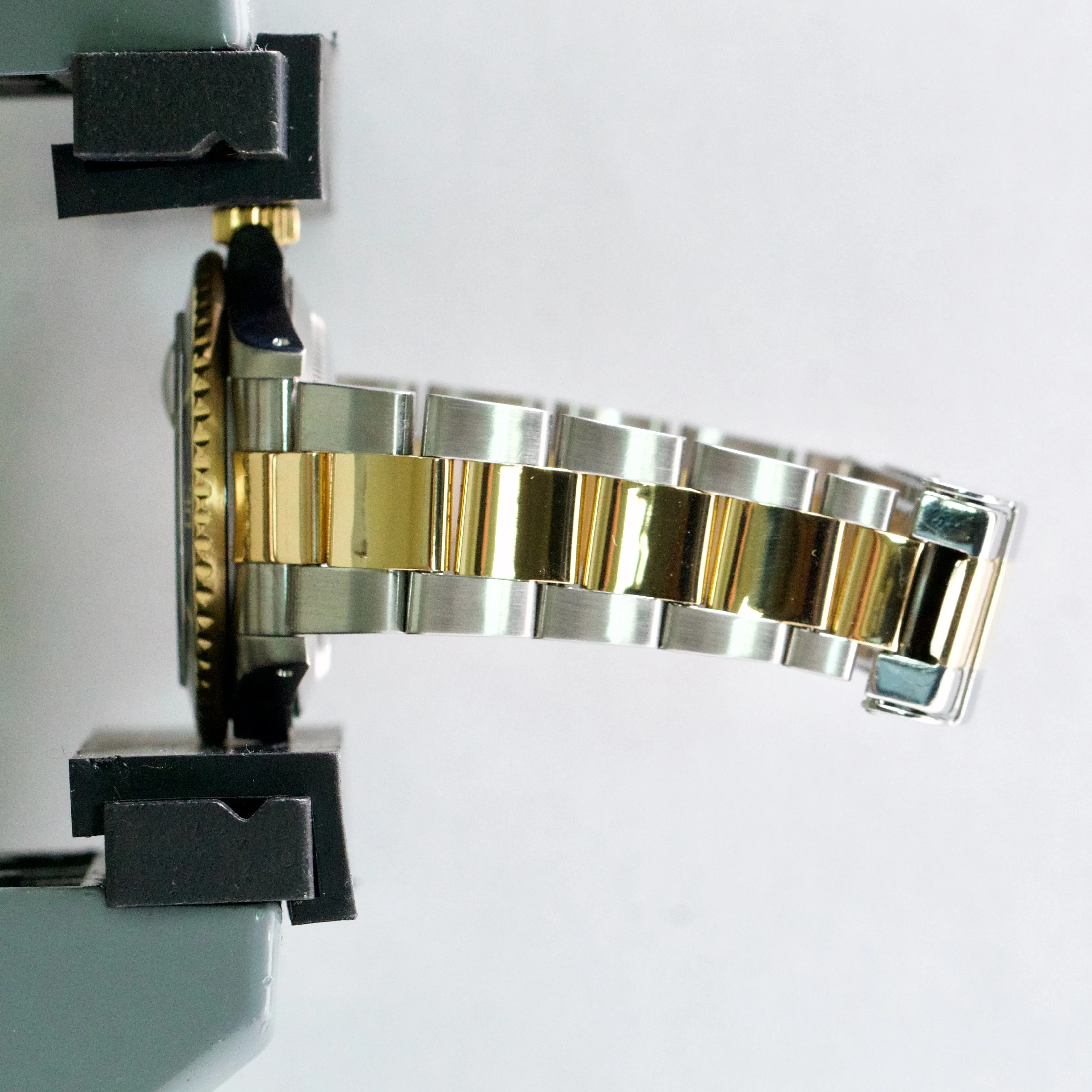 Rolex Submariner SERTI SLATE DIAMOND Blue Two-Tone 18K Gold Steel Watch 16613