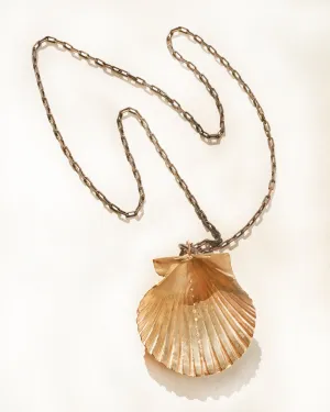 Scallop Diamond Shell Necklace