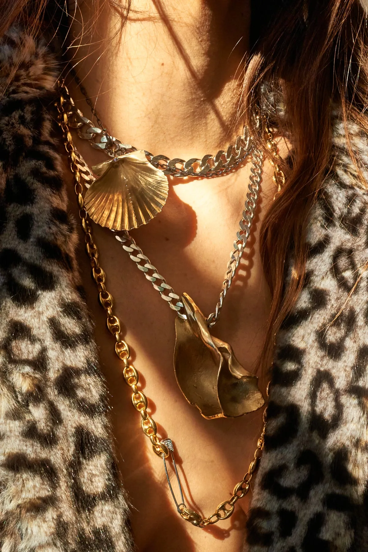 Scallop Diamond Shell Necklace