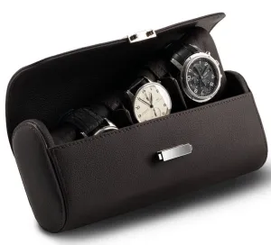 Scatola del Tempo Watch Case Viaggio Pochette Chocolate