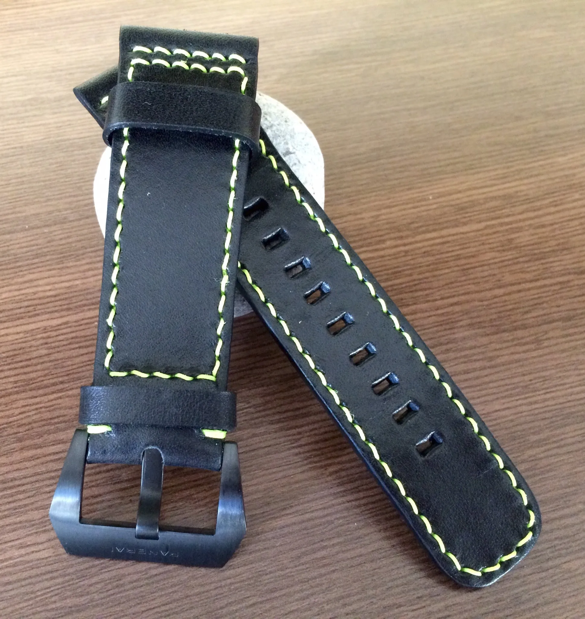 SevenFriday watch band, SevenFriday watch strap, Leather Watch Strap 28mm, Black