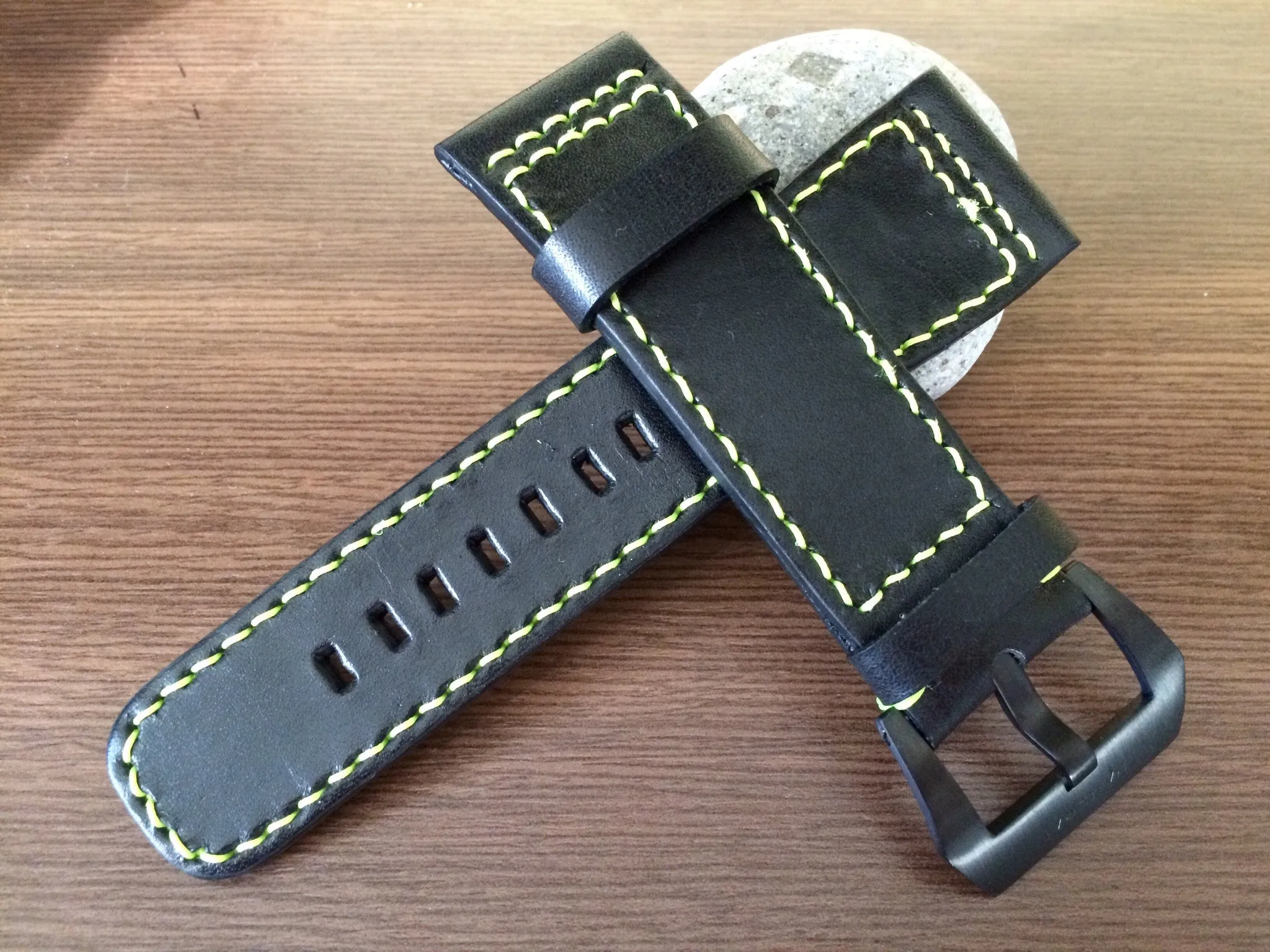 SevenFriday watch band, SevenFriday watch strap, Leather Watch Strap 28mm, Black