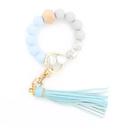 Silicone Key Ring with Tassel