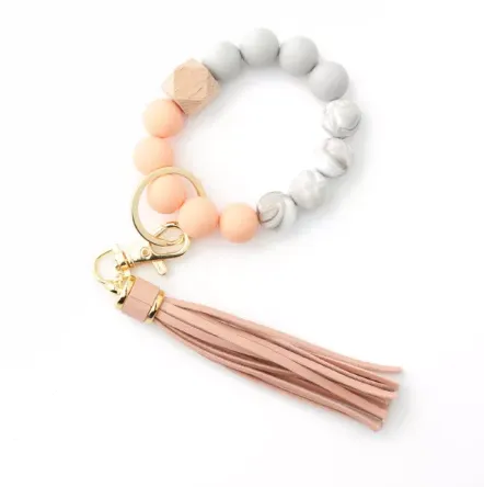 Silicone Key Ring with Tassel