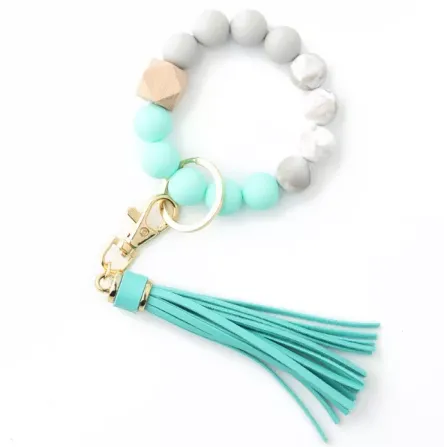 Silicone Key Ring with Tassel