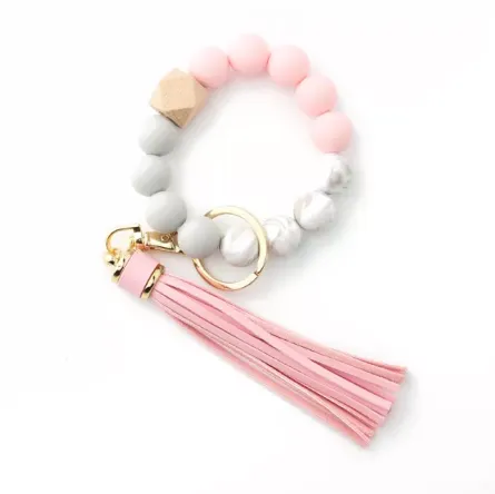 Silicone Key Ring with Tassel