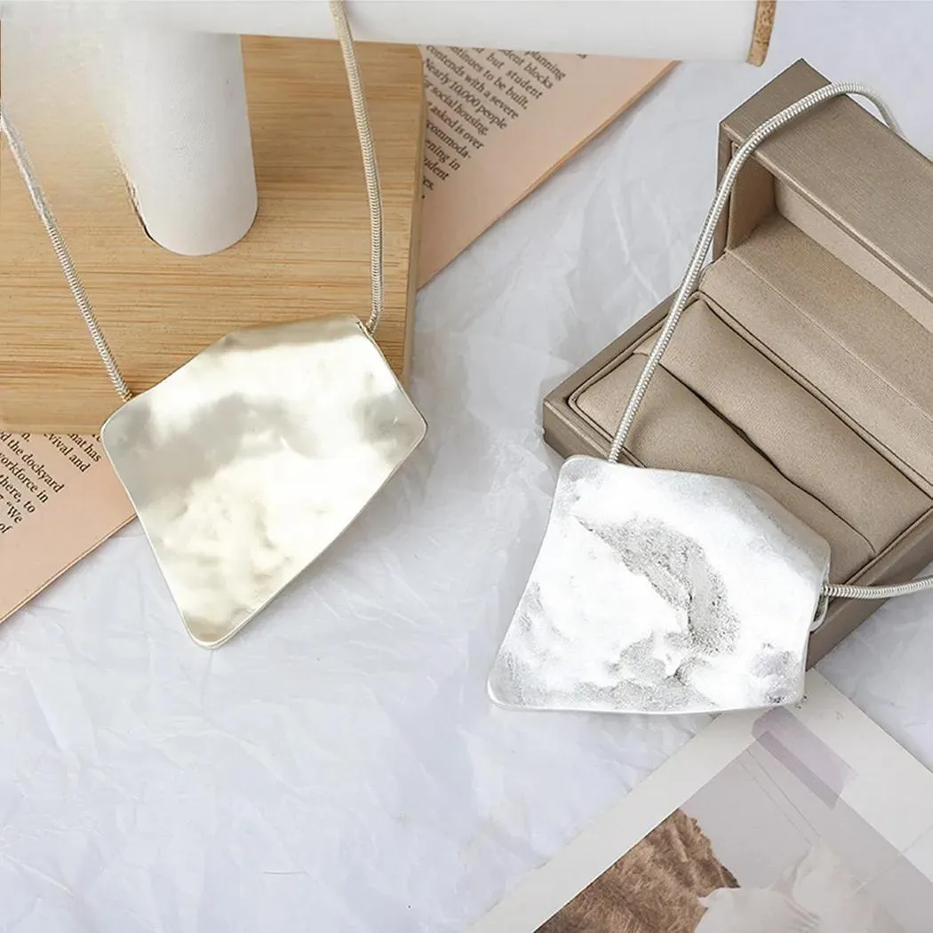 Silver Color Pendants Long Necklace Jewelry for Women Handmade Chains