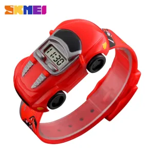 SKMEI Children Cartoon Creative Digital Watches Kids Fashion Car Black Outdoor Wristwatches For Boys Girls Student Casual Watch