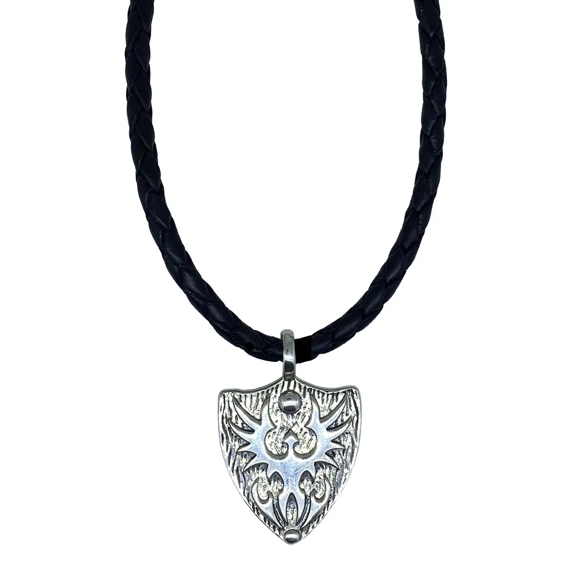 Small Phoenix on Leather Necklace