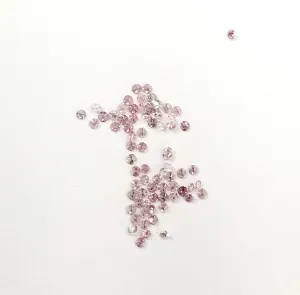 Small Pink Diamond 100% Natural Round Cut Rare Fancy Pink Color Loose Diamond