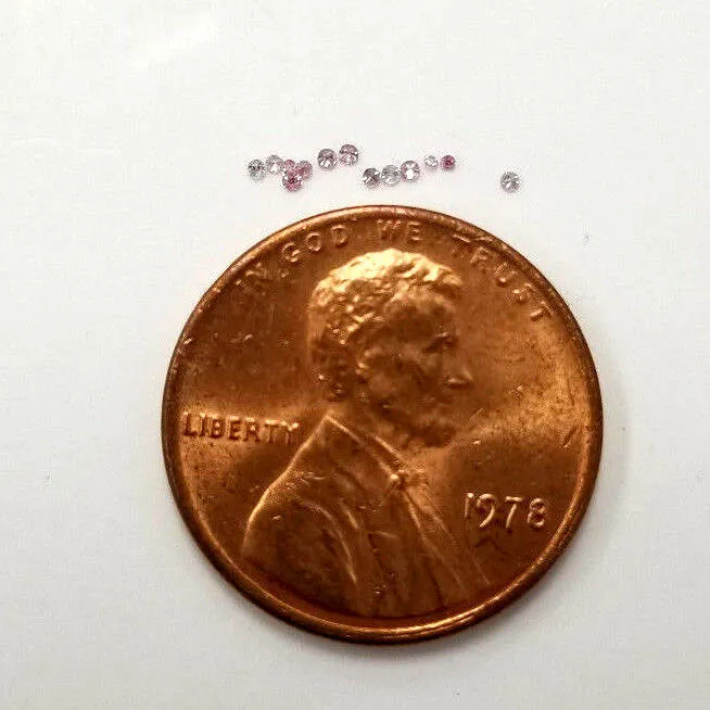 Small Pink Diamond 100% Natural Round Cut Rare Fancy Pink Color Loose Diamond