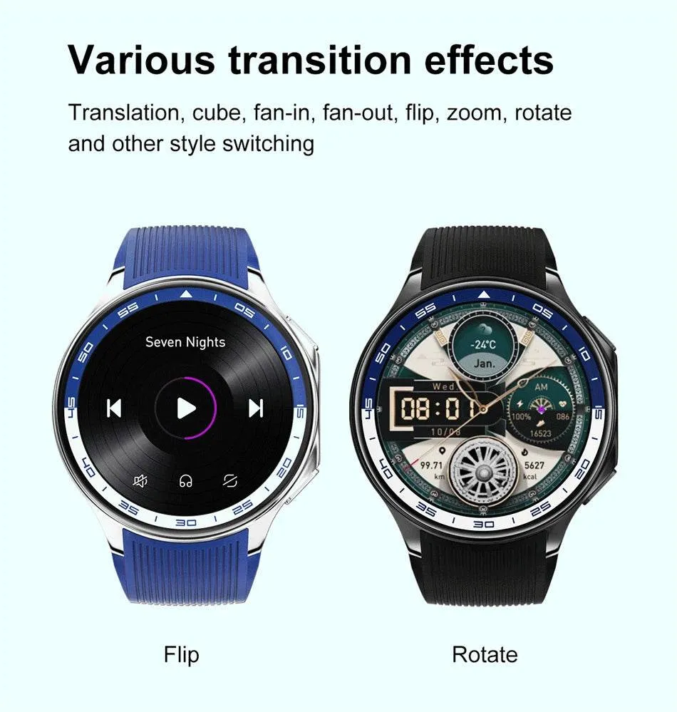 Smart Watch For OPPO Men's 466*466 AMOLED HD Screen 4GB Memory 3D Surround Vision Watch BT Call Waterproof Smartwatch