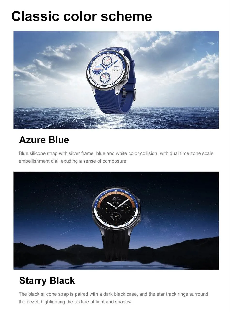 Smart Watch For OPPO Men's 466*466 AMOLED HD Screen 4GB Memory 3D Surround Vision Watch BT Call Waterproof Smartwatch